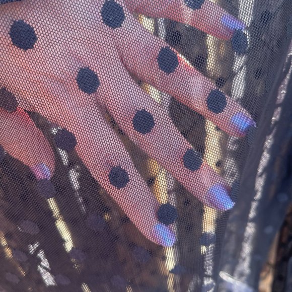 Sheer Polka Dot Bodysuit - Picture 7 of 8